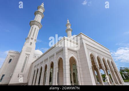 Negeri Sembilan, Malaysia - 18 Sept 2021 : Beautiful islamic architecture of Masjid Sri Sendayan the new and the biggest mosque in Seremban todate Stock Photo