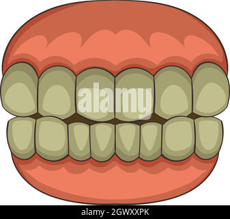 Teeth icon, cartoon style Stock Vector