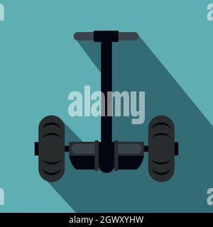 Alternative transport vehicle icon, flat style Stock Vector