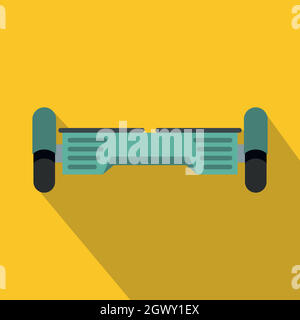 Hover board gyro pod icon, flat style Stock Vector