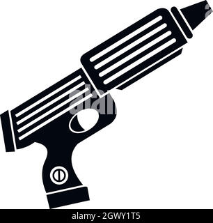 Plastic gun toy icon, simple style Stock Vector