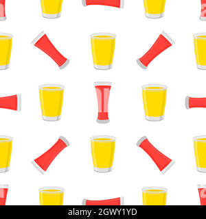 Illustration on theme big colored lemonade in glass cup Stock Vector