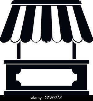 Street kiosk icon, simple style Stock Vector