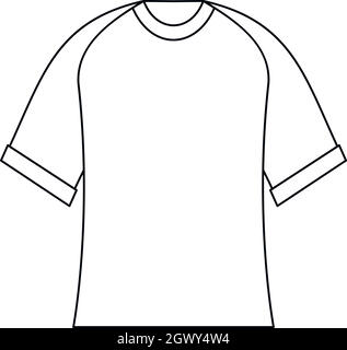 Blank baseball shirt icon outline style Royalty Free Vector