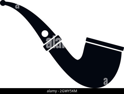 Smoking pipe icon, simple style Stock Vector