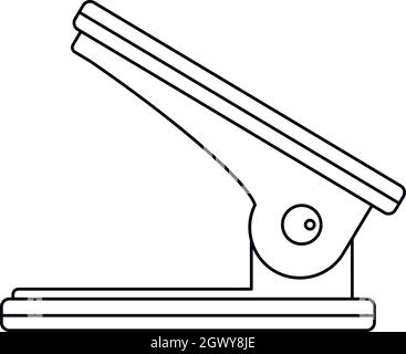 Hole puncher icon, outline style Stock Vector