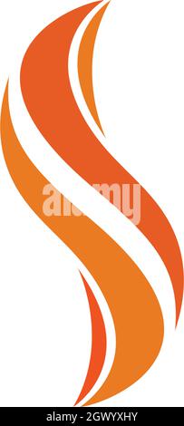 S letter Fire flame Logo Template vector icon Oil, gas and energy logo concept Stock Vector