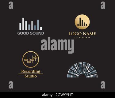 Audio technology, music vector icon illustration Stock Vector