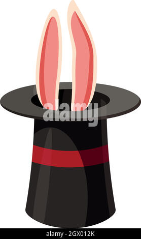 Magic hat icon, cartoon style Stock Vector