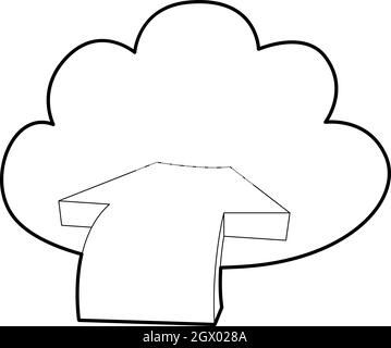 Incoming database icon, outline style Stock Vector