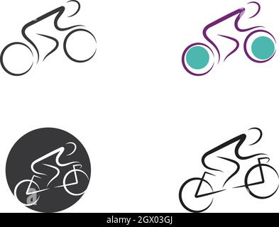 Bicycle logo vector template Stock Vector