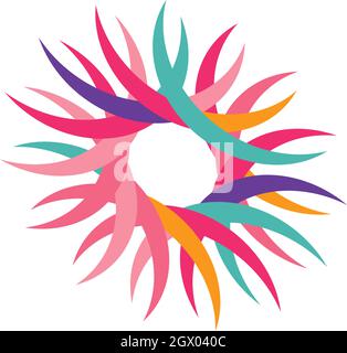 flower design logo Template icon Stock Vector