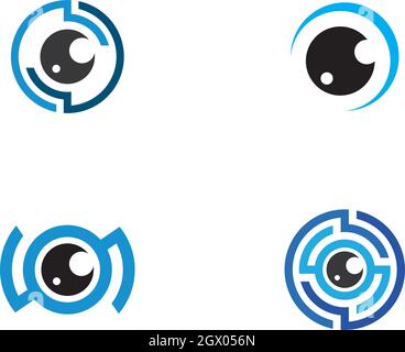 Eye vector logo design Stock Vector