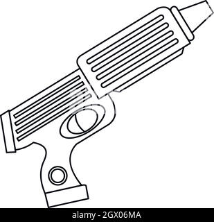 Water gun toy icon, outline style Stock Vector