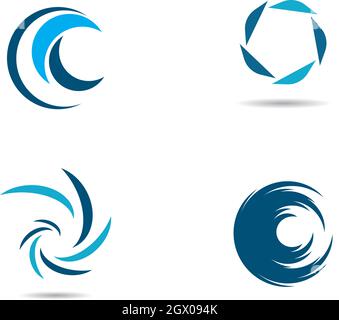 Water Wave ,vortex symbol and icon Logo Template vector Stock Vector