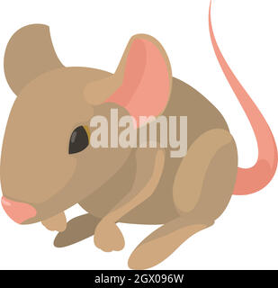 Rat icon, cartoon style Stock Vector