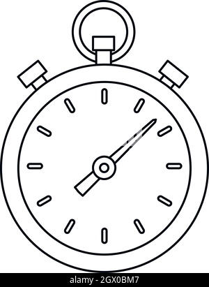 competition stopwatch icon vector outline illustration Stock Vector ...
