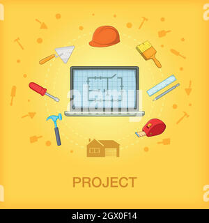 Building process concept cellphone, cartoon style Stock Vector Image ...