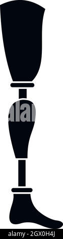 Prosthesis leg icon, simple style Stock Vector