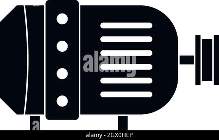 Electric motor icon, simple style Stock Vector