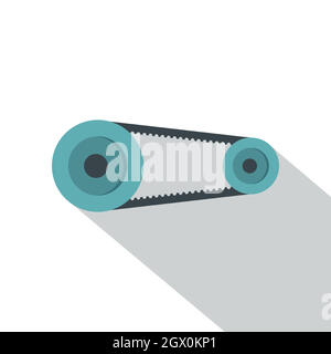 Mechanic belt icon, flat style Stock Vector