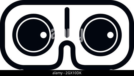 Game glasses icon, simple style Stock Vector