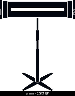 Electric heater icon, simple style Stock Vector