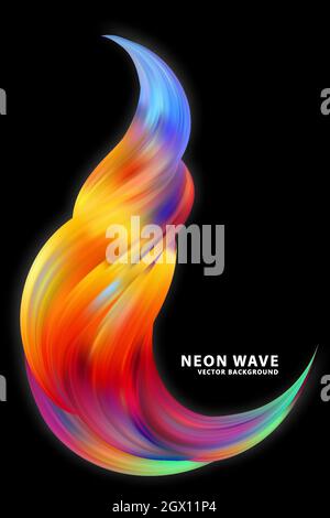 Holographic fluid abstract twisted 3D shape for your trendy design. Vector illustration for banners and posters design. Isolated on white background Stock Vector