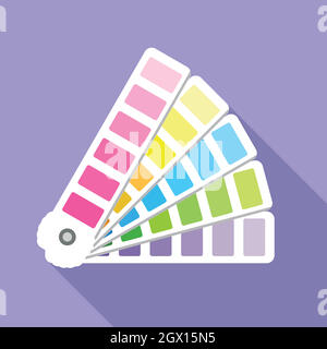 Cmyk picker icon, flat style Stock Vector