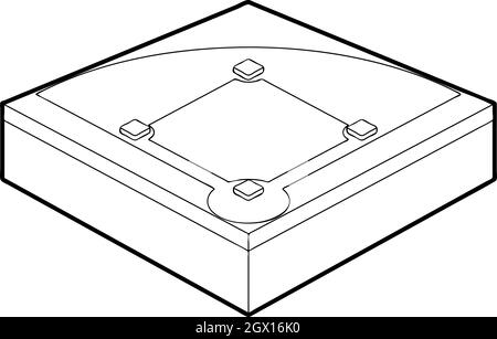 Baseball field icon, outline style Stock Vector