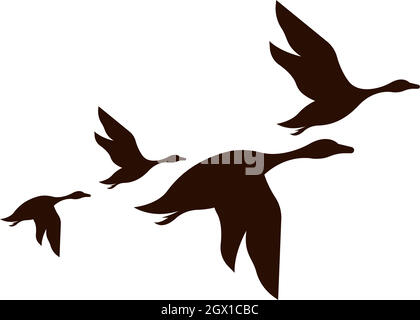 Duck icon logo design concept template illustration Stock Vector
