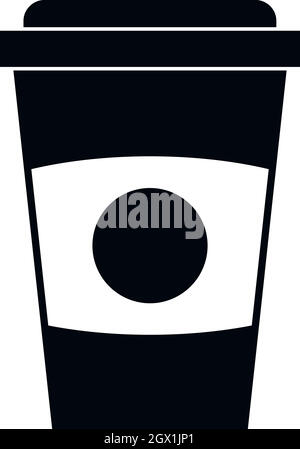 Paper coffee cup icon, simple style Stock Vector