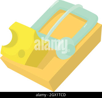 Mousetrap icon, cartoon style Stock Vector