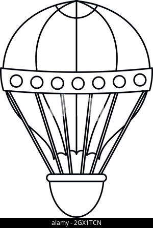 Old fashioned helium balloon icon, outline style Stock Vector Image ...