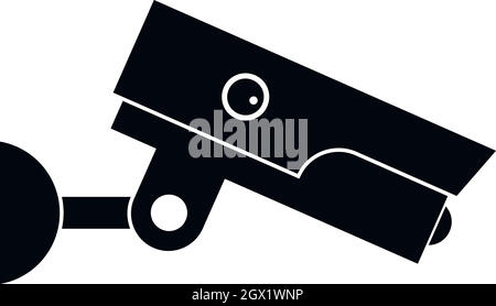 Security camera icon, simple style Stock Vector