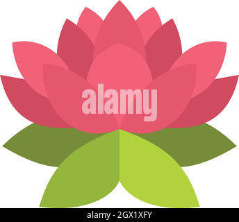 Lotus flower icon, flat style Stock Vector Image & Art - Alamy