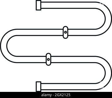 Towel dryer icon, outline style Stock Vector