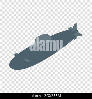Submarine isometric icon Stock Vector