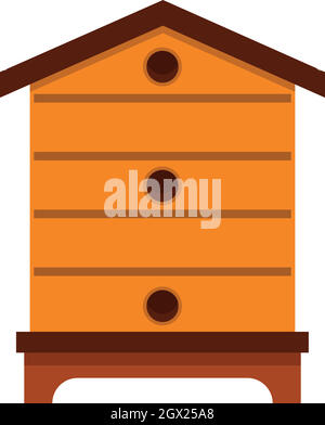 Hive icon, flat style Stock Vector