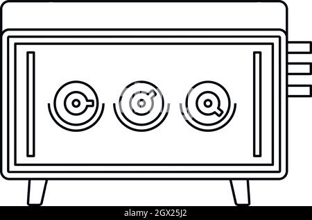 Musical equipment icon, outline style Stock Vector
