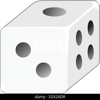 Dice with numbers isolated Stock Vector