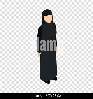 Arab woman isometric icon Stock Vector