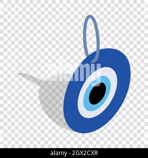Evil eye, Turkish amulet isometric icon Stock Vector
