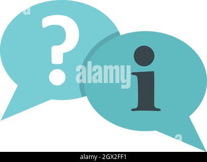 Speech bubbles icon, flat style Stock Vector