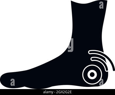 Foot heel icon, simple style Stock Vector