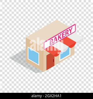 Pastry shop isometric icon Stock Vector