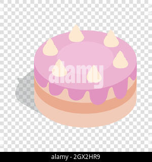 Cake isometric icon Stock Vector