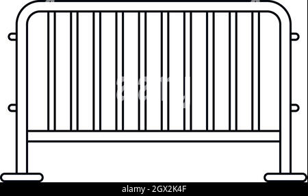 Steel barrier icon, outline style Stock Vector