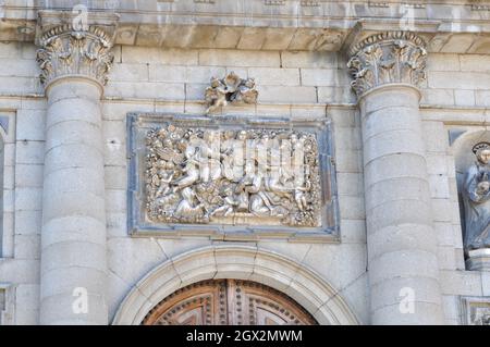 Toledo, Spain, Detalhes e examples of architecture from the Roman and Visigoth Periods. Toledo is built mostly in the Gothic style of architecture, bu Stock Photo