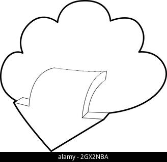 Outgoing database icon, outline style Stock Vector